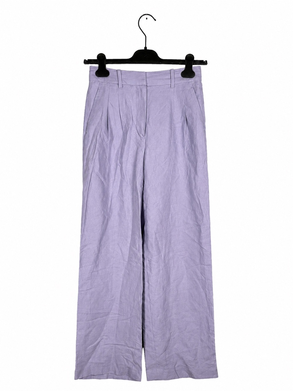 Wilfred Effortless Pant Lilac Linen Blend Wide Leg Trouser Size 4 Pants - Picture 2 of 6